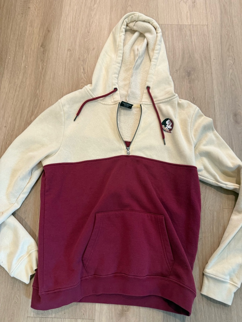 Florida State Two-Tone Half-Zip Hoodie Sweatshirt - adult large